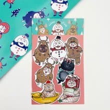 蛋定總動員 聖誕節防水貼紙組(7入)