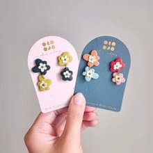 bi natural //北歐花花宇宙手工軟陶耳環