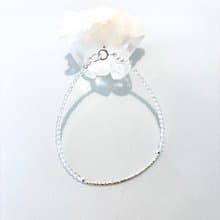 Ops Rock Crystal silver bracelet -白水晶/銀管/簡約/純銀/手鍊