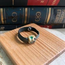 戒指 日本白瓷 自然釉色 無限看不膩色調 真皮革 自然系列