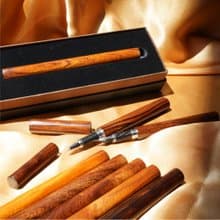 【美國 沙漠鐵木】兩用筆-鋼筆/鋼珠筆-方圓封端款