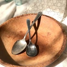 Antique 1923年製美國古董鍍銀湯匙 2件組