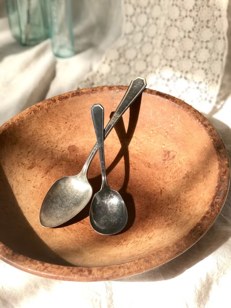 Antique 1923年製美國古董鍍銀湯匙 2件組