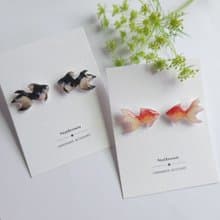 【動物們 No.075】夏日金魚 耳環/耳夾
