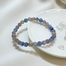 【藍影&夜空】黑骨幹(黑太陽) 菫青石 千層藍兔毛 水晶手鍊