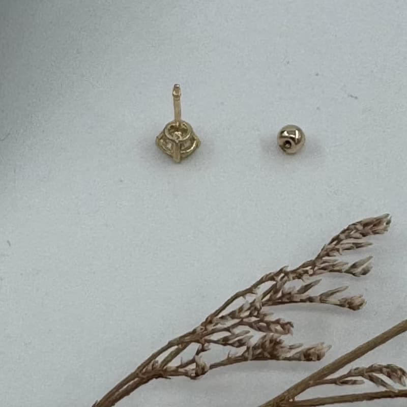 piercing鎖珠鑽石耳環