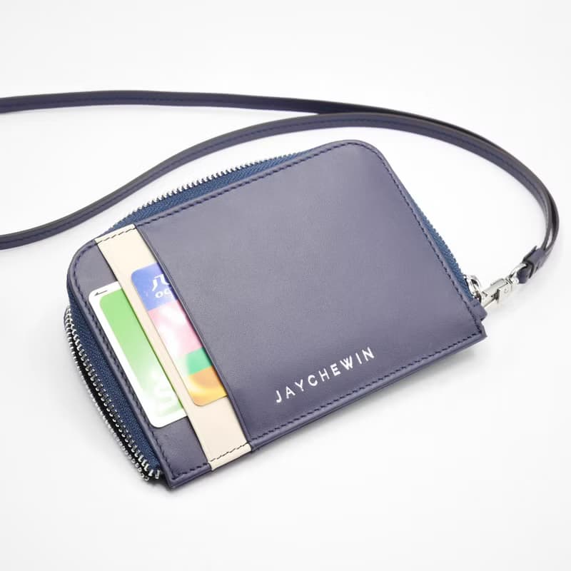 錢包短夾 錢包 Flat Wallet 短皮夾 - Royal Navy 海軍藍+奶油色