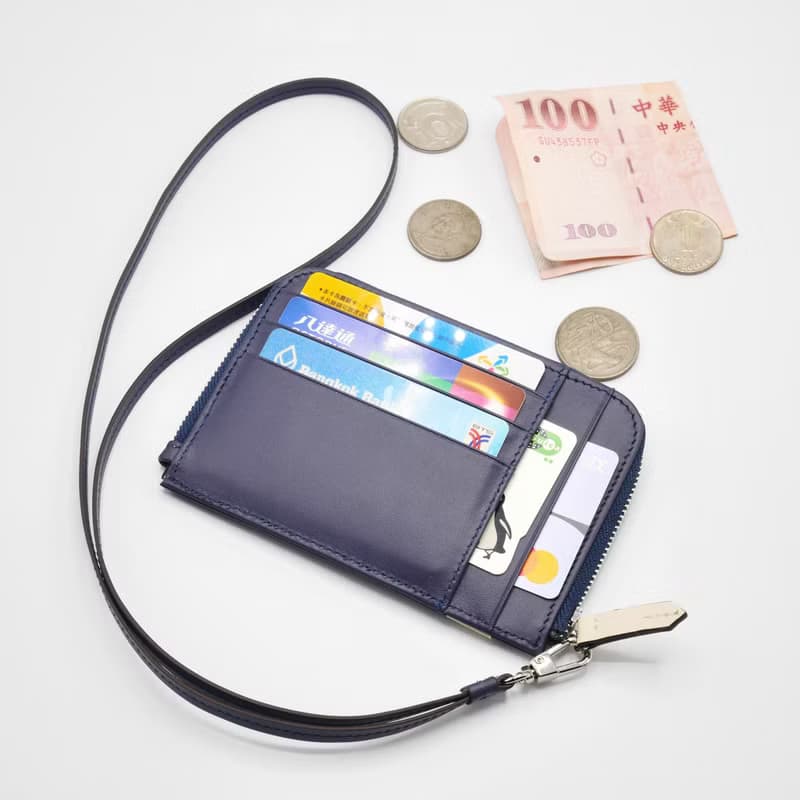 錢包短夾 錢包 Flat Wallet 短皮夾 - Royal Navy 海軍藍+奶油色