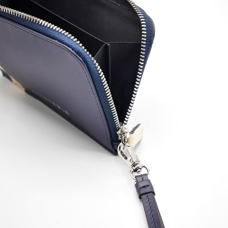 錢包短夾 錢包 Flat Wallet 短皮夾 - Royal Navy 海軍藍+奶油色
