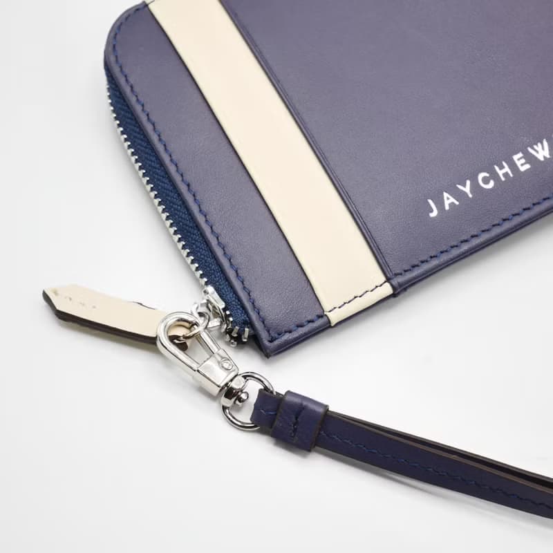 錢包短夾 錢包 Flat Wallet 短皮夾 - Royal Navy 海軍藍+奶油色