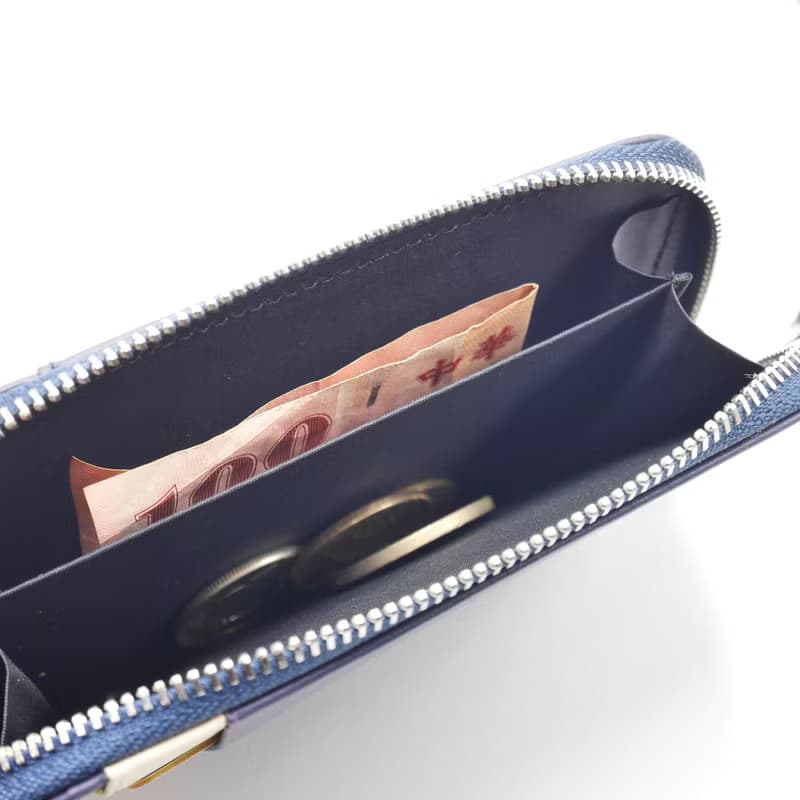錢包短夾 錢包 Flat Wallet 短皮夾 - Royal Navy 海軍藍+奶油色