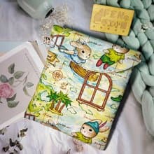 彩色噴墨系列-小飛俠兔防撥水牛津布6吋電子書保護套-mooink收納