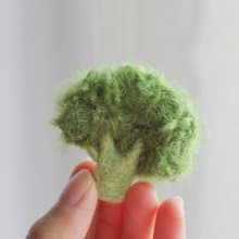 羊毛氈手作 西蘭花蔬菜胸針/別針 原創擬真食物系列 閨蜜交換禮物