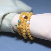 【水蜜桃手鏈】天然黃龍玉6mm 圓珠 甜蜜蜜手串送禮女款