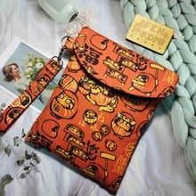 袋物系列-日本限量牛津布橘紅福神達摩不倒翁7.8吋電子書保護套--