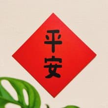 平安-2025蛇年插畫春聯/方斗春聯