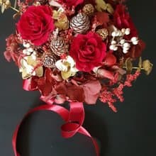 海藏設計│潘普洛納。華麗圓舞曲乾燥花不凋花捧花。新娘捧花