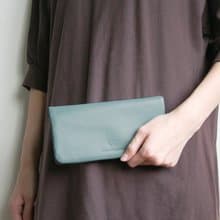 pinsel long wallet : blue grey