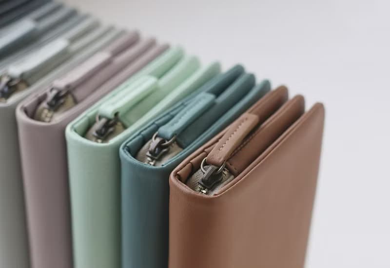 pinsel long wallet : blue grey