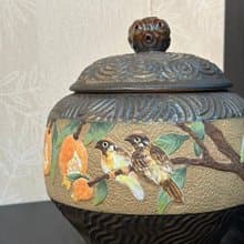 手工刻花__花鳥茶倉浮雕系列