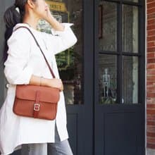 日系內斂 沉穩質感牛革側背包Made in Japan by SLOW