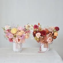 /牛奶盆盆花/開幕盆花 喬遷禮 永生花 教師節 七夕 擺設 玫瑰花