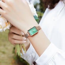 【MOONART】方型手錶 藝月系列-園林+ 女裝手錶 珍珠貝藝術手錶