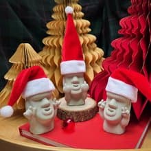 【聖誕精選】摩艾圓滾滾第二彈 三件組擴香石 交換禮物