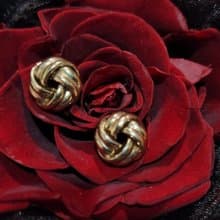 優雅浪漫繩結鍍金耳環【畢業禮物】聖誕禮盒