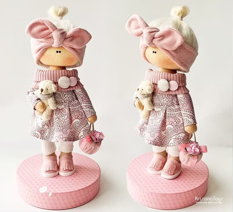 Handmade doll for nursery decoration Textile interior doll Exclusive handmade