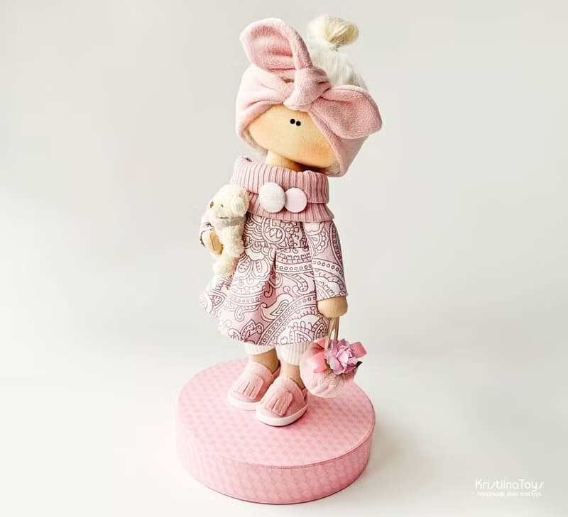 Handmade doll for nursery decoration Textile interior doll Exclusive handmade