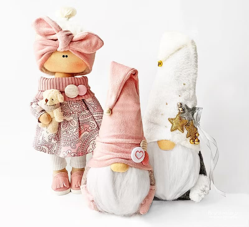 Handmade doll for nursery decoration Textile interior doll Exclusive handmade