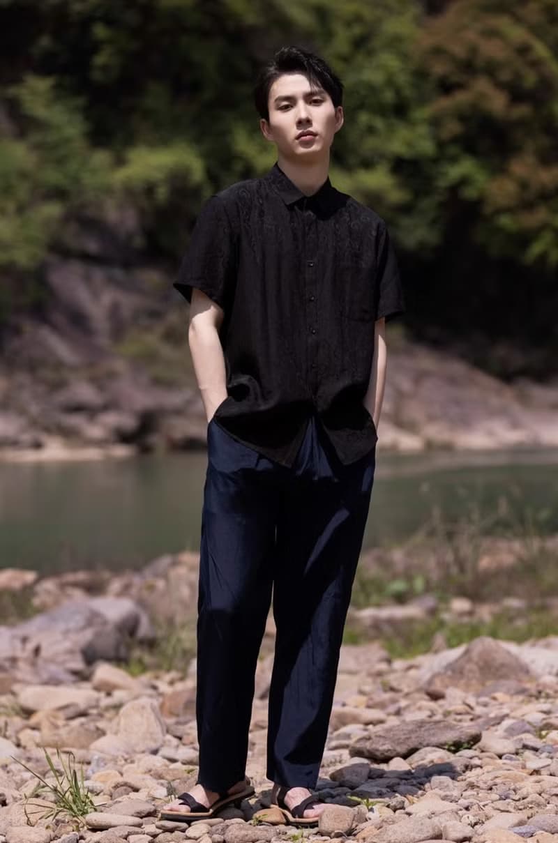 新中式極簡 香云紗真絲襯衫短袖