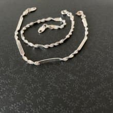 古董銀色扭結手鍊/腳鍊 AVON 1990年代 兩條一起合售