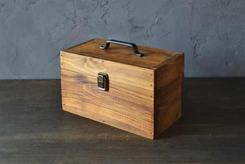 0310mito  木製ケース 日本産ひのきのトランクBOX Mサイズ