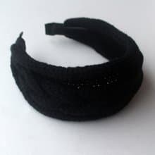 Black Knitted Headband,Knitting Headband,No SLIP / NO headache / No hard