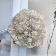 巴西雪景紫水晶捧花/招財桃花貴人風水(附燈座)7-3