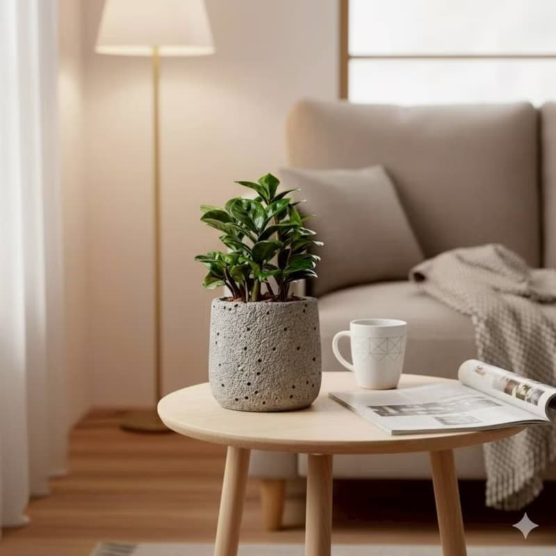 金璽金錢樹 圓點灰小水泥盆栽 開幕盆栽推薦 桌上盆栽 送禮