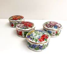 復古花卉瓷盒 |厄休拉樂隊家居裝飾棺材|盒子季節