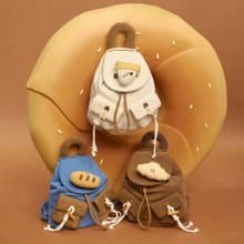 Vanwalk 台灣官方-披薩系列-絨絨雪少女後背包