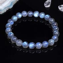 一圖一物│#392 8mm 藍光拉長石水晶手鍊 清透亮麗 灰月光石 飾品