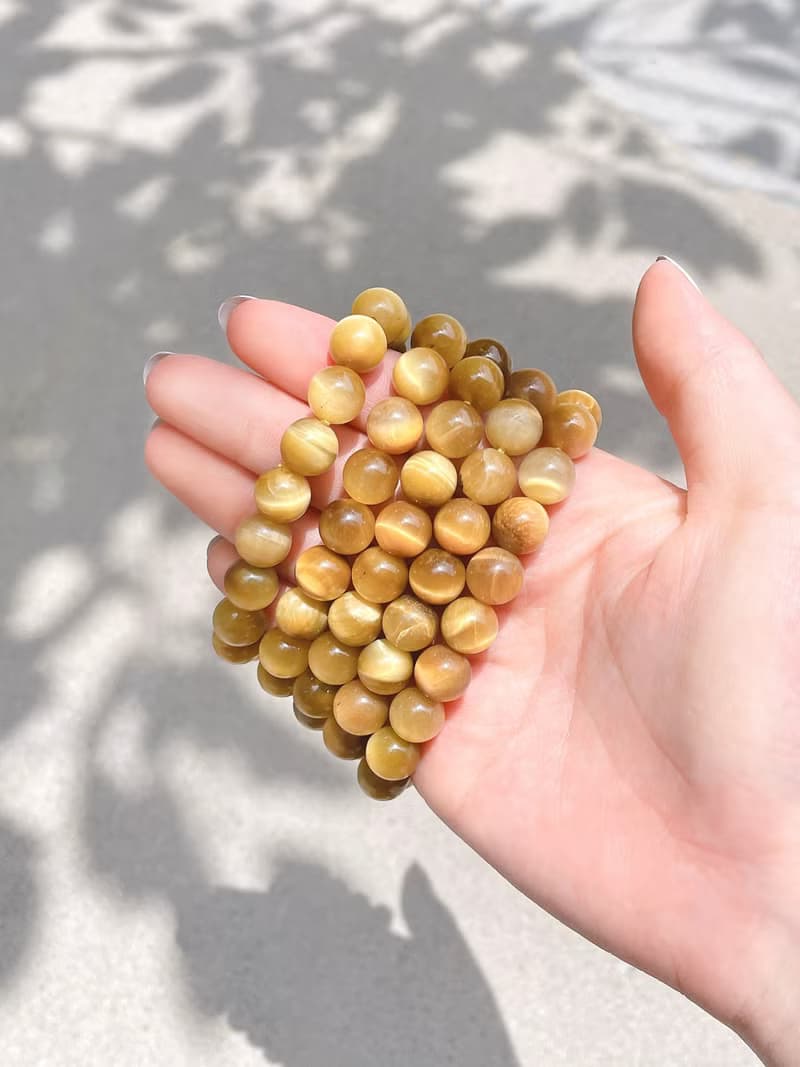 金色朝陽 | 金黃虎眼石串珠 / 招財手鏈 / 單件款 | 天然石手鍊