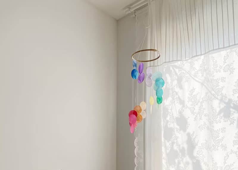 DIY-KIT | Italian xylophone_Rainbow Circle | Shell Wind Chime Mobile | #0-327