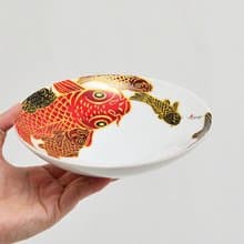 中號扁平碗 Carp is Dragon in heaven
