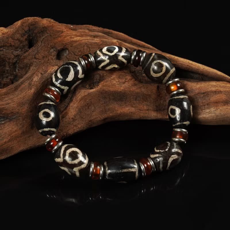 西亞3眼.地門2眼古珠手鍊(長19.2公分)