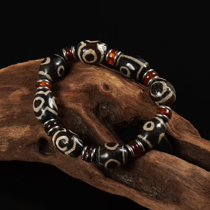 西亞3眼.地門2眼古珠手鍊(長19.2公分)