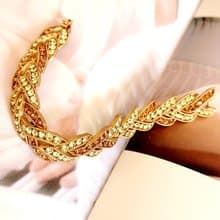 vintage jewelry  Trifari 華麗金色雙葉暮色萊茵 手鍊