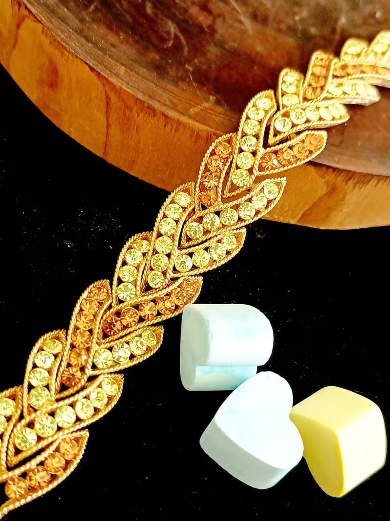 vintage jewelry  Trifari 華麗金色雙葉暮色萊茵 手鍊