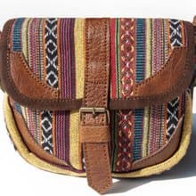 手工真皮側背包 牛皮側背包 編織包皮革斜背包 皮革包-南美洲天空