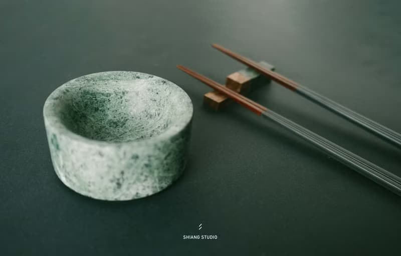 大理石醬料碟筷架組合 ft. ShiangDesign (台灣蛇紋石)